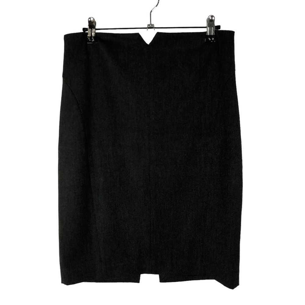 Express Charcoal Gray Notchâ Waist Straight Pencil Skirt 6